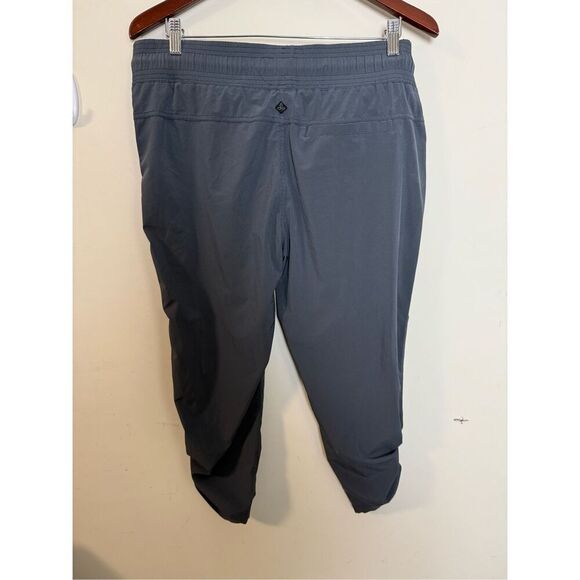 pRana Midtown Capri Drawstring Gray Jogger Ruched Ankle Crop Pants W41170120 Sma - Picture 2 of 4